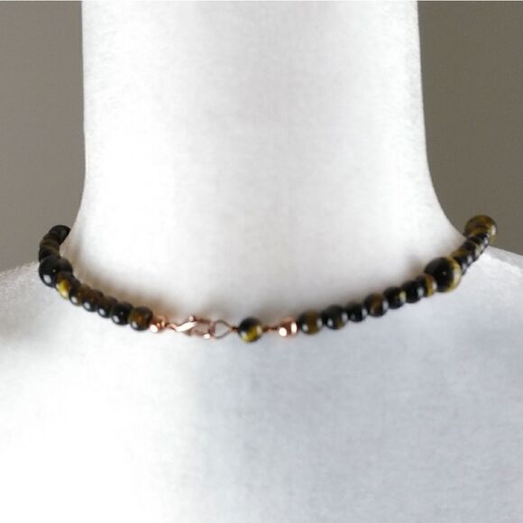 Tiger's Eye beaded Necklace  - Picture 5 of 5